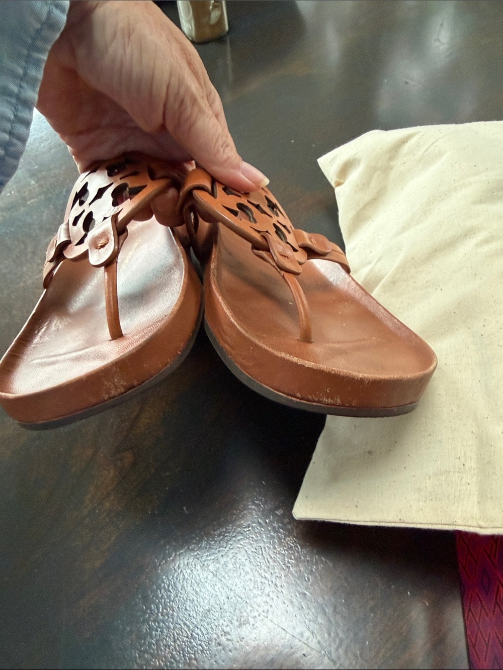 Tory Burch Cloud Miller - Aged Camello - Size 9 - Picture 4 of 9